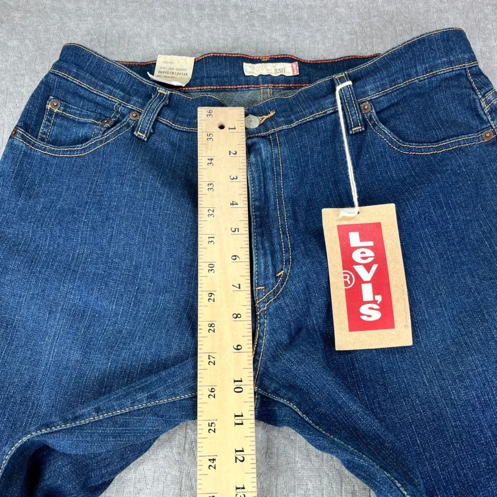 New Vintage Deadstock Levi 550 Relaxed Bootcut Jeans Women 14 Long Dark Wash‎